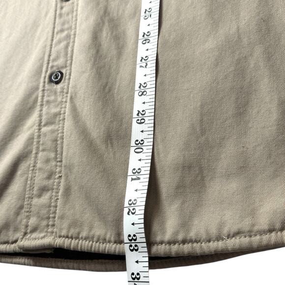 Levis Canvas Chore Jacket Khaki Tan Flannel Lined 2XL Shacket Barn Coat Workwear - Picture 13 of 16